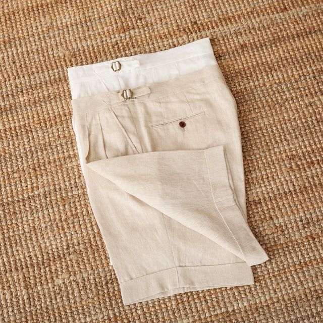 Modena Linen Italian Fabric Shorts
