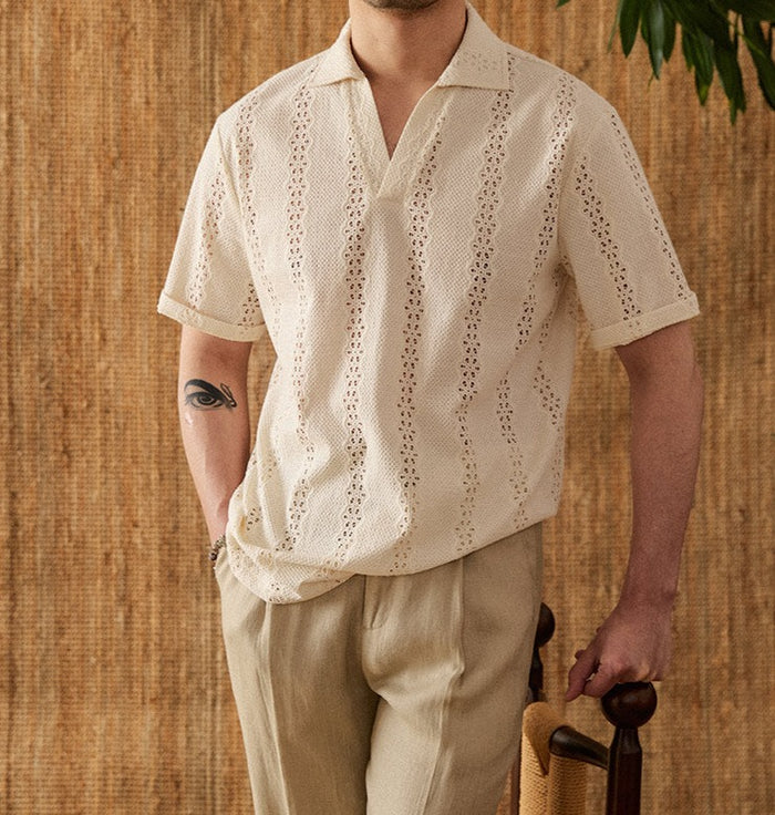 Knit Embroidered Cotton Polo