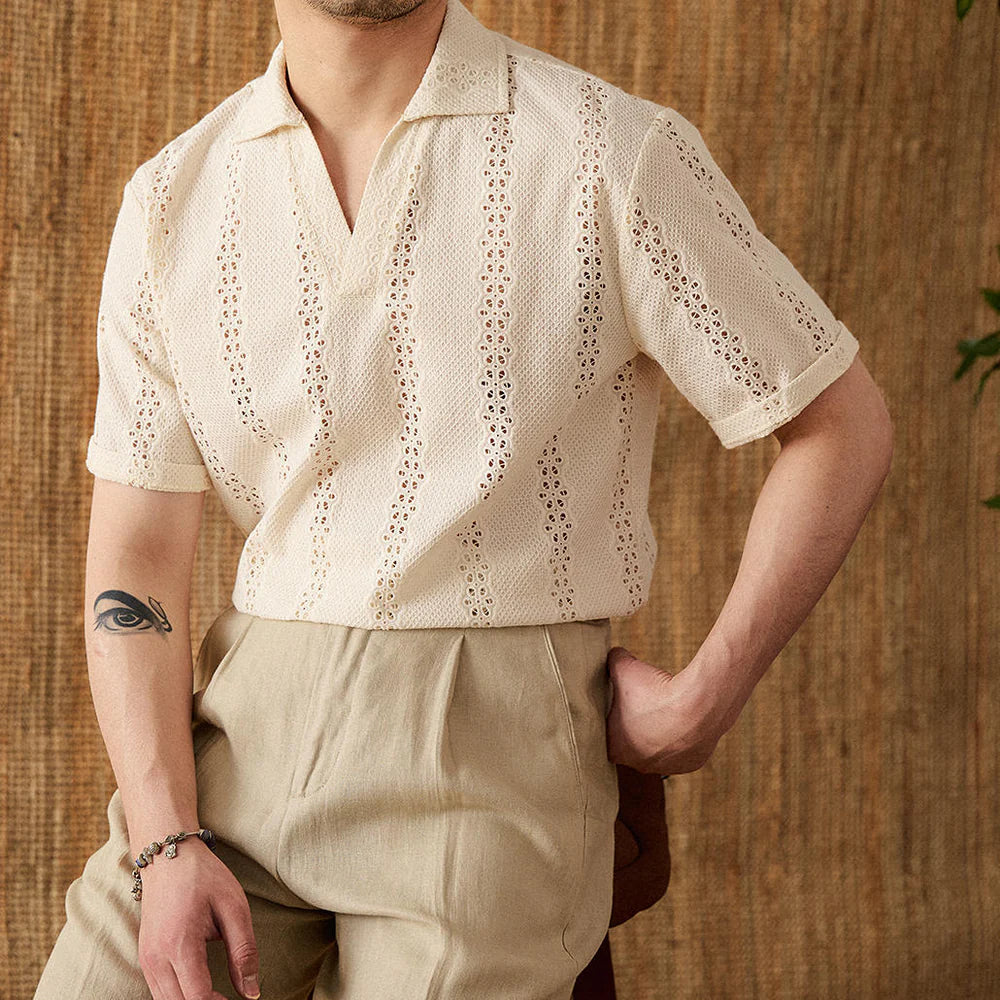 Knit Embroidered Cotton Polo