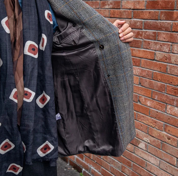 Prince of Wales Double Breasted Plaid Coat