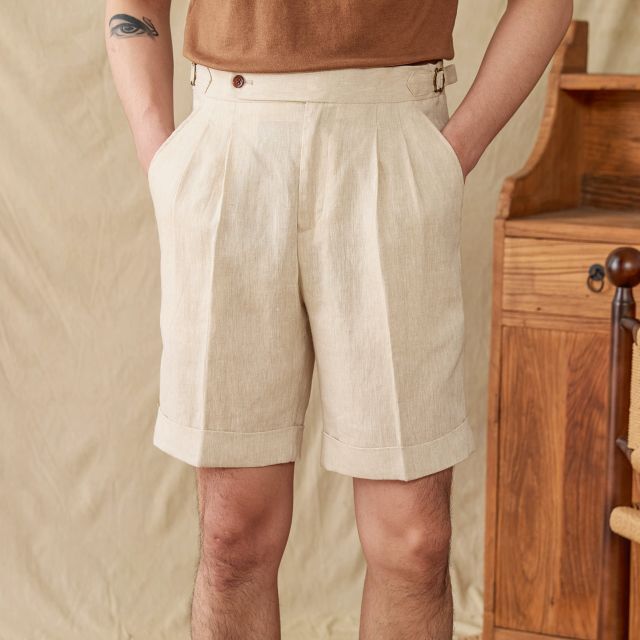 Modena Linen Italian Fabric Shorts