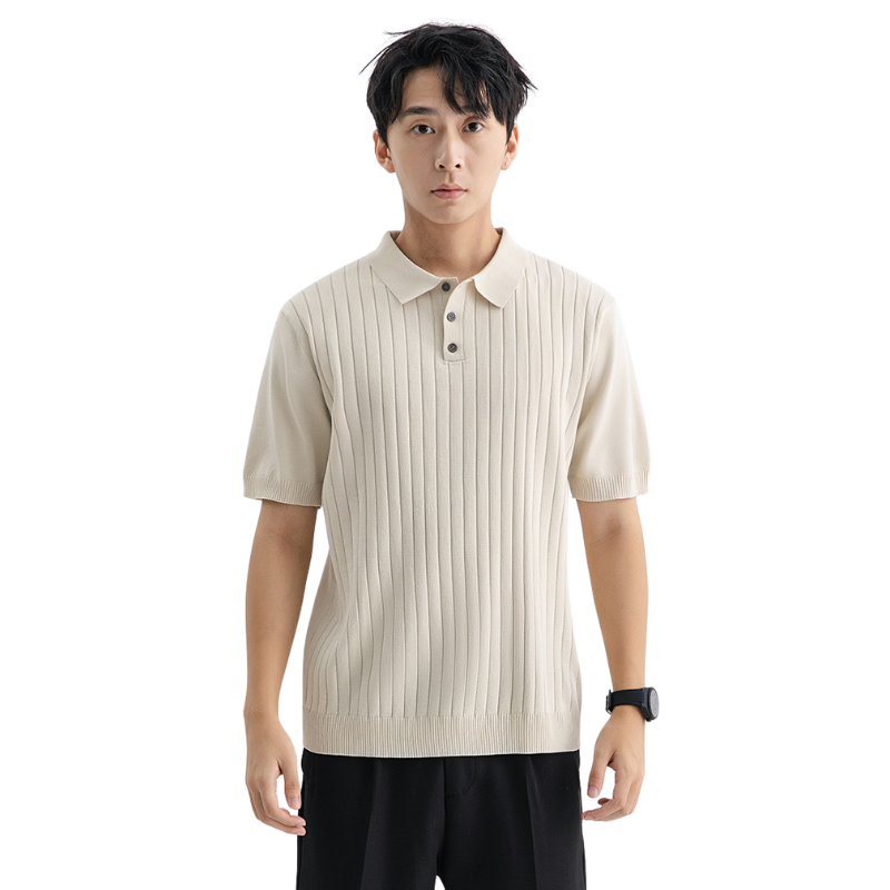 Striped Beige Polo