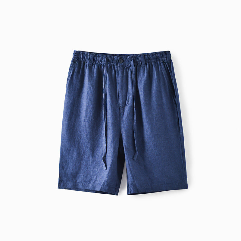 Chrıs Lace-up Linen Shorts