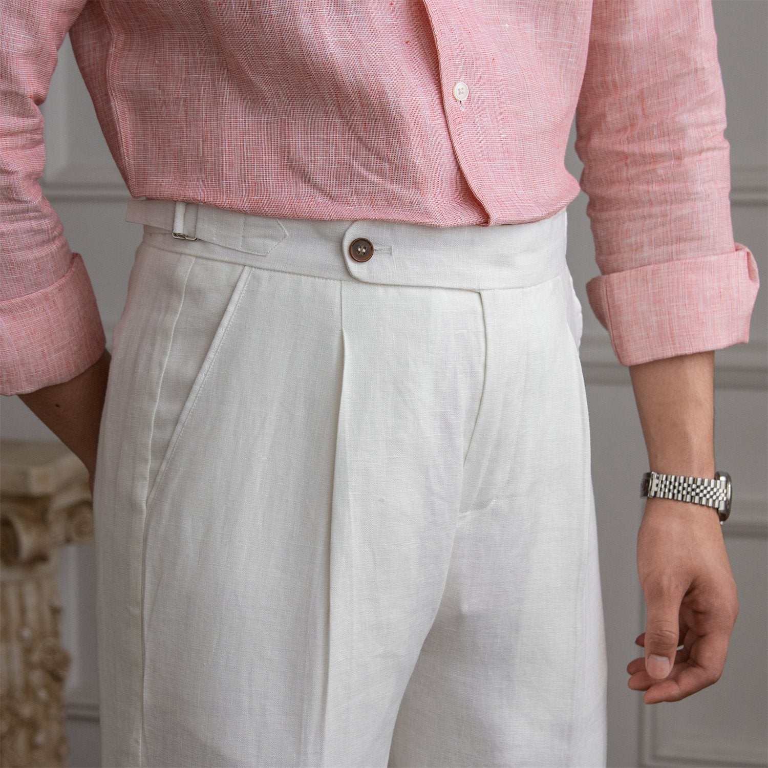 Modena Linen Italian Fabric Pants