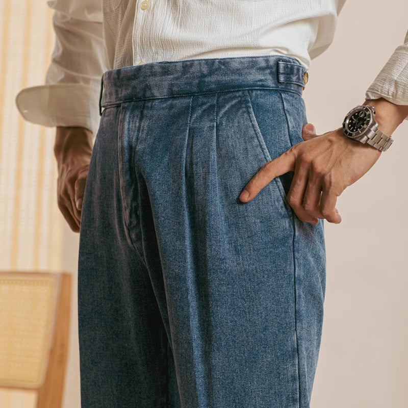 High Waist Vintage Denim Pants