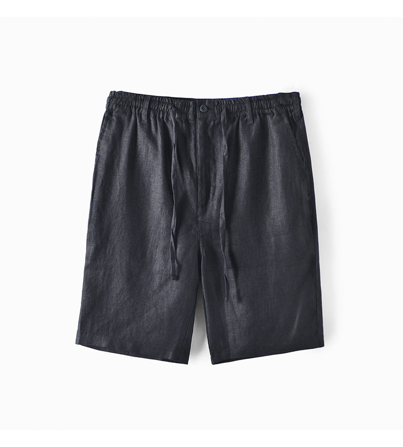 Chrıs Lace-up Linen Shorts