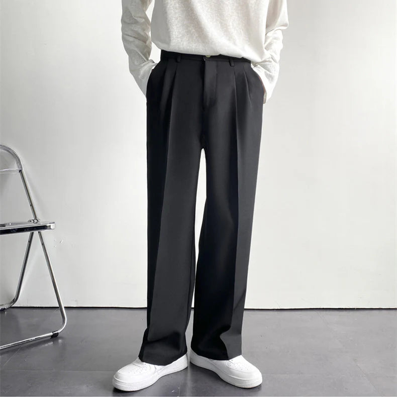 Regular Wide Leg Classic Fabric Pants