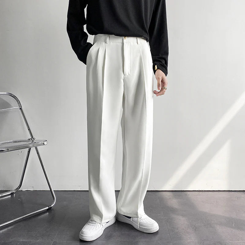 Regular Wide Leg Classic Fabric Pants