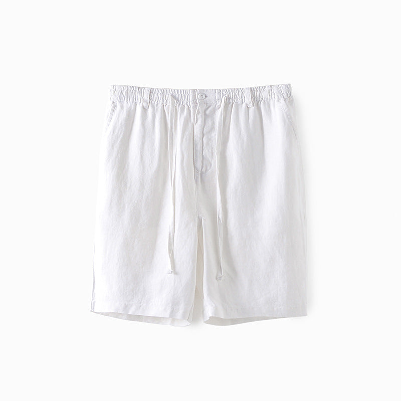 Chrıs Lace-up Linen Shorts