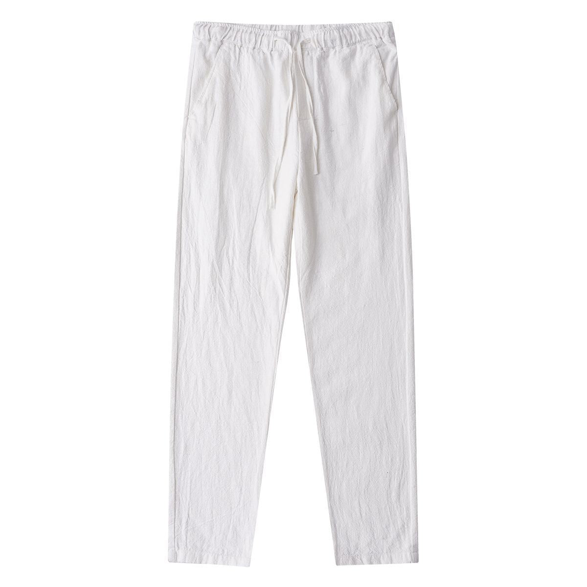 Lace-up Classic Linen Pants
