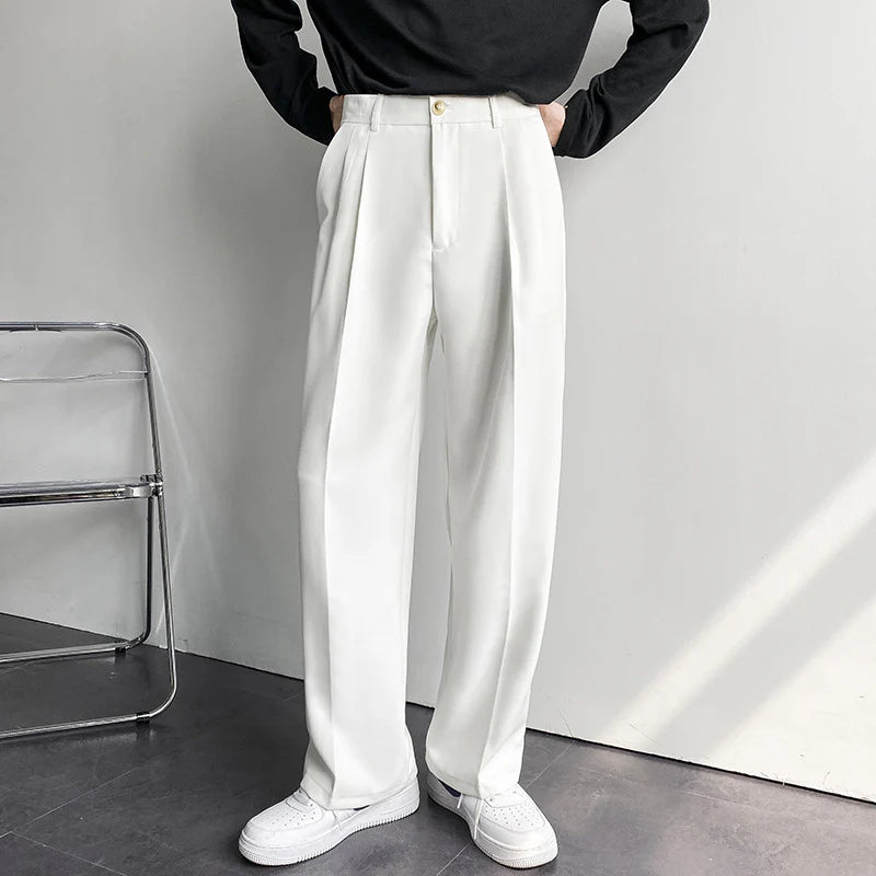 Regular Wide Leg Classic Fabric Pants