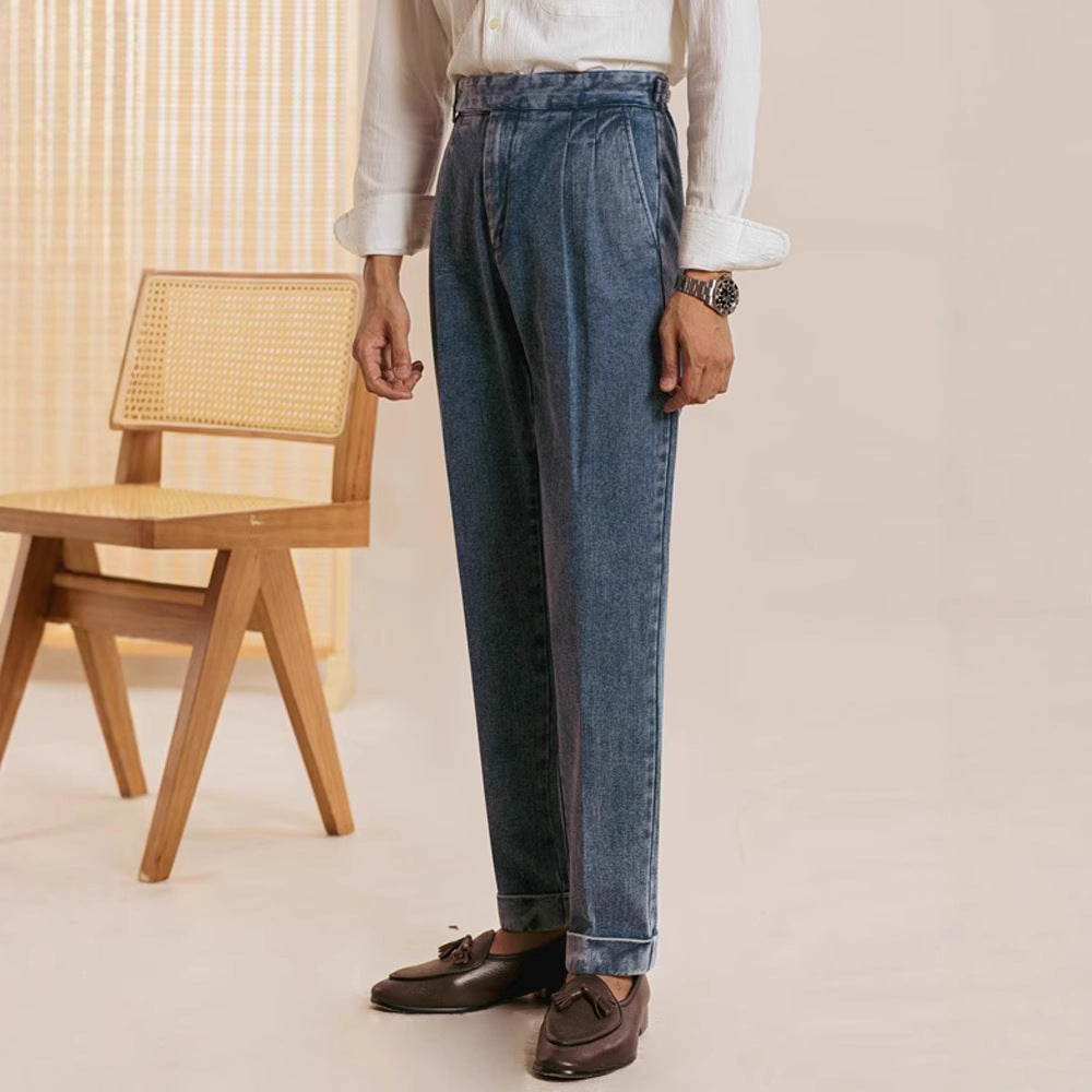 High Waist Vintage Denim Pants