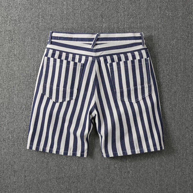 Striped Canvas Shorts