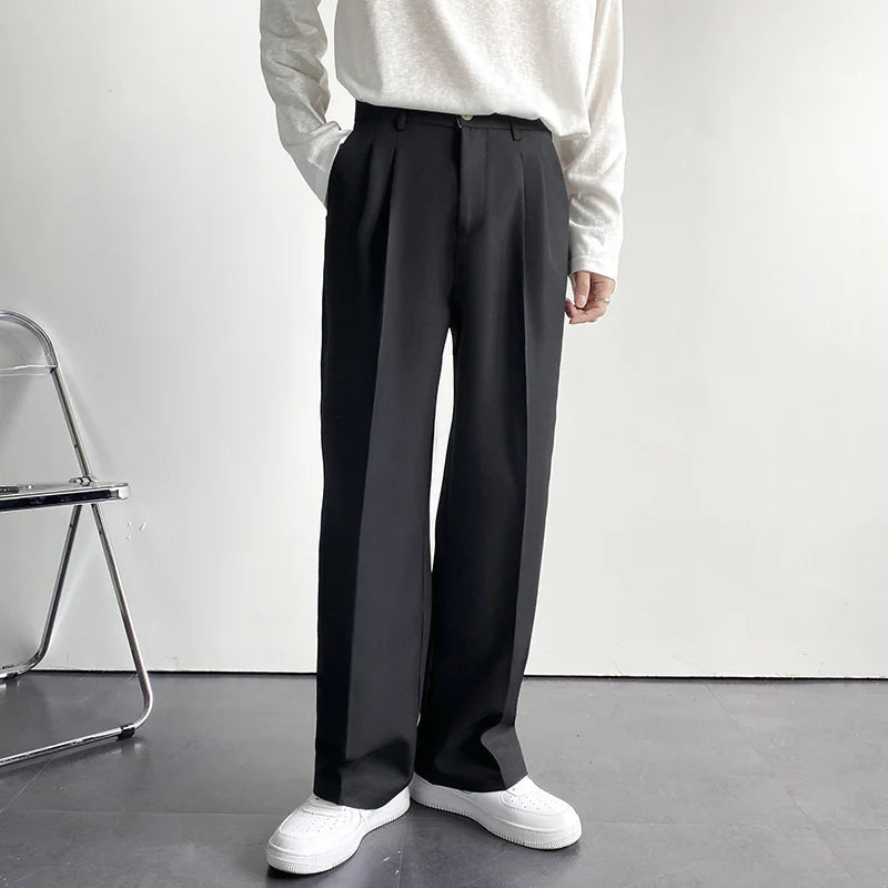 Regular Wide Leg Classic Fabric Pants