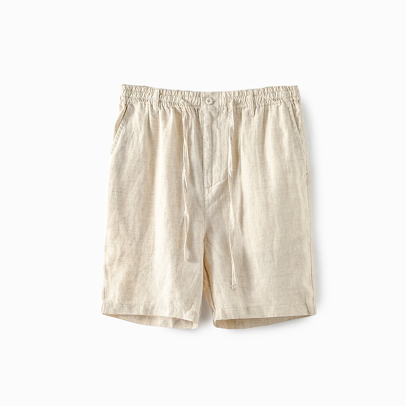 Chrıs Lace-up Linen Shorts