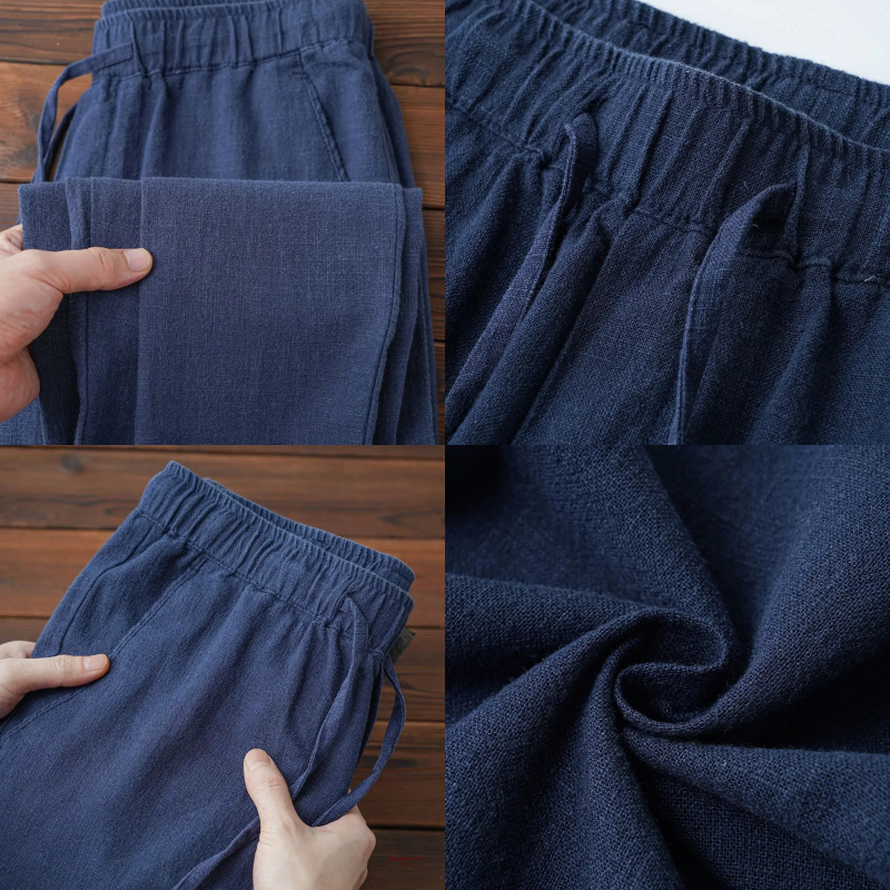Lace-up Classic Linen Pants