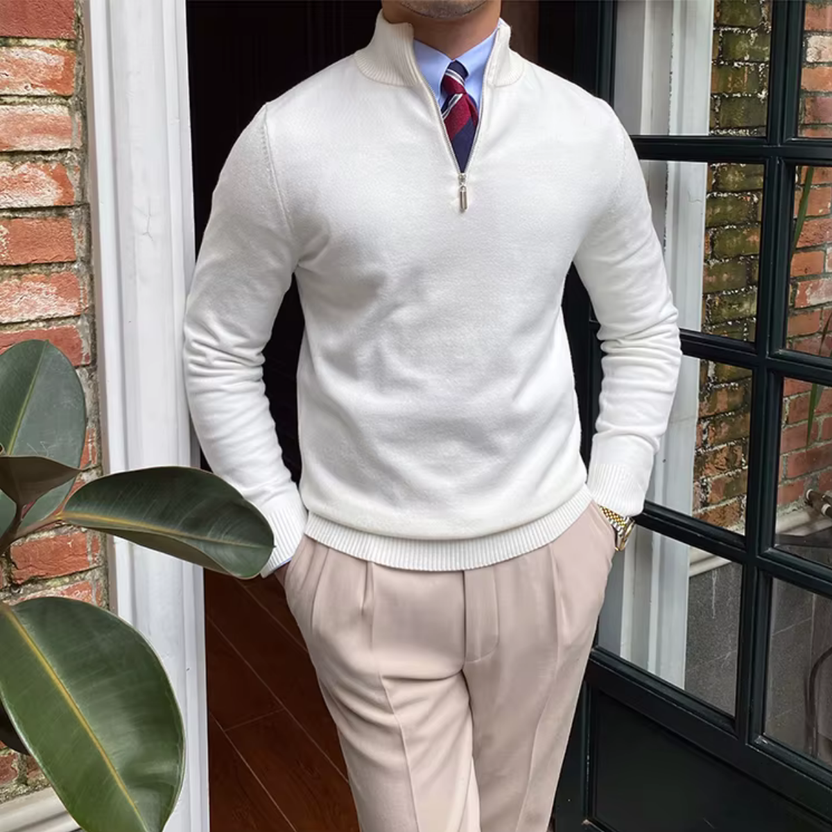 Savile Half Zip Sweater