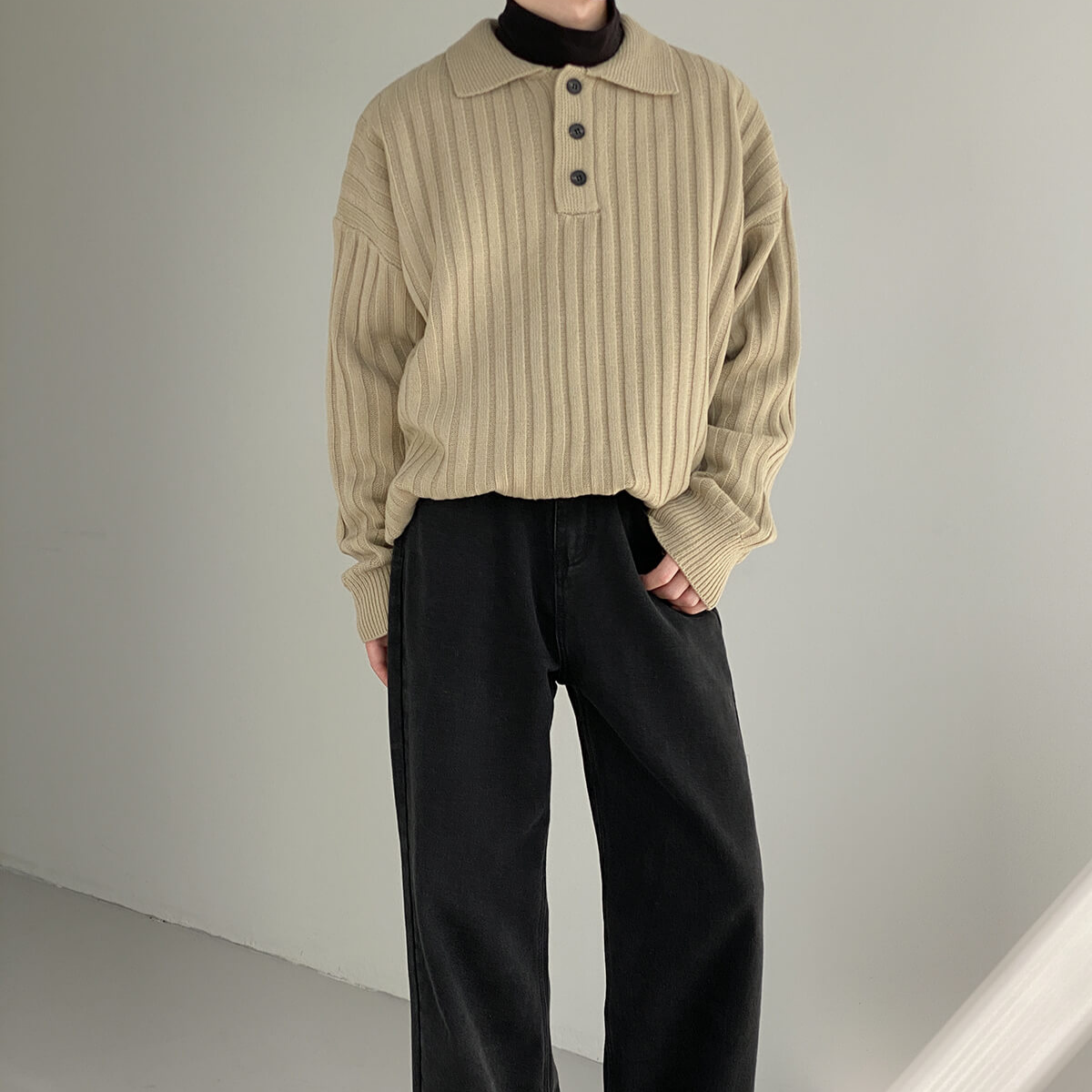 Valestro Regular Striped Polo Sweater