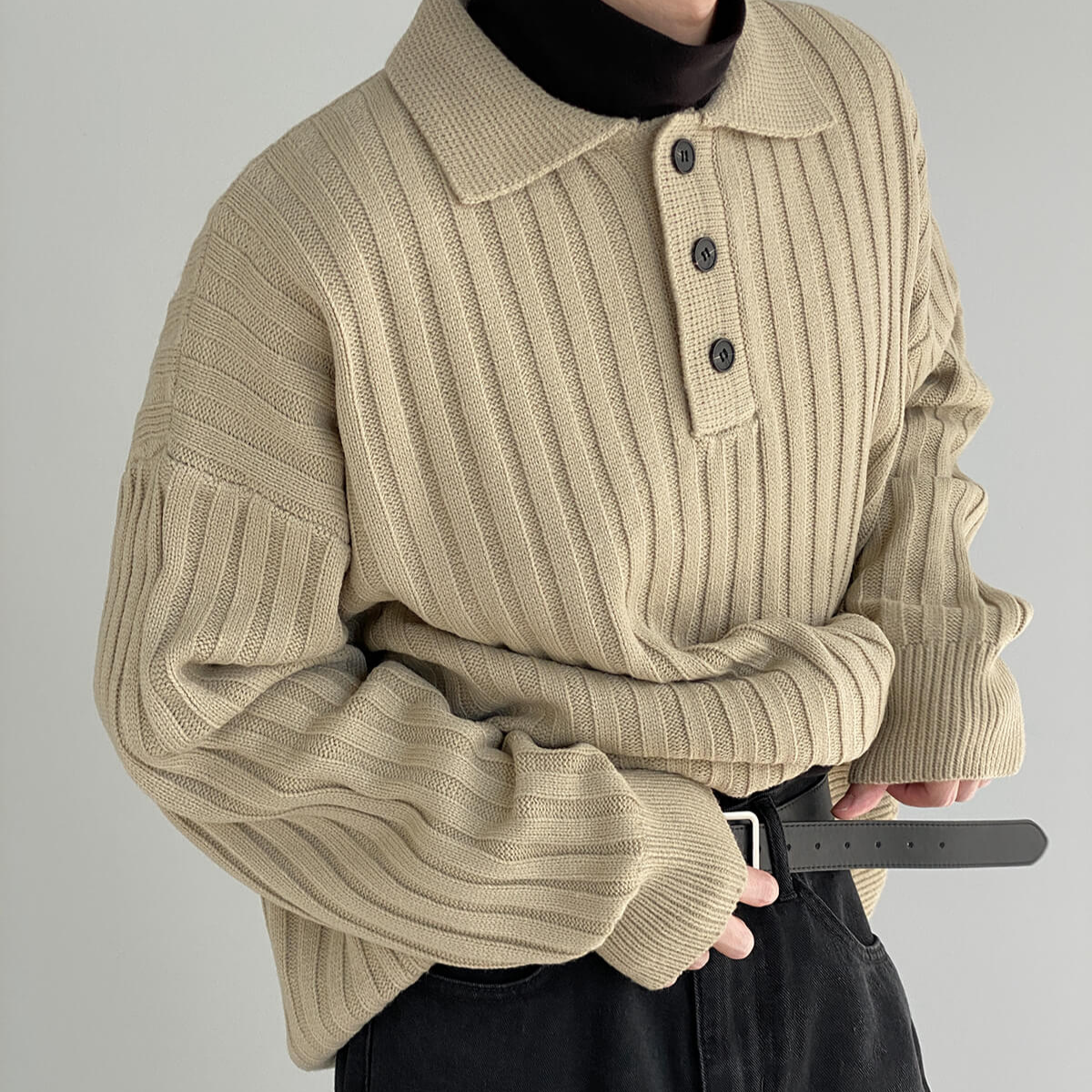 Valestro Regular Striped Polo Sweater
