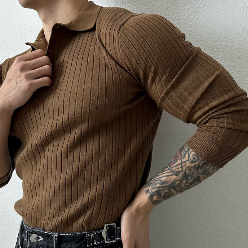 Alexandro Striped Polo Sweater