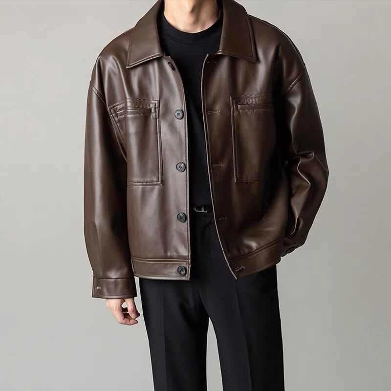 Vincent Dark Brown Leather Jacket