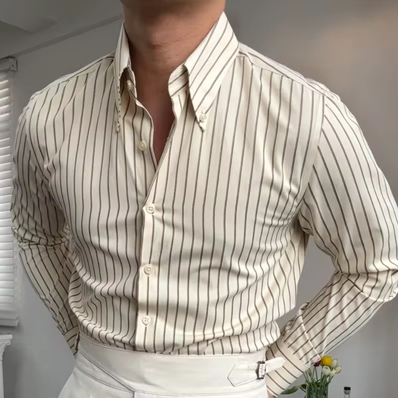 Striped Beige English Shirt