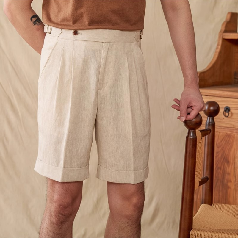 Modena Linen Italian Fabric Shorts