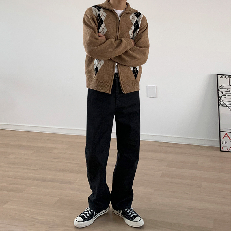Rhombus Patterned Cardigan