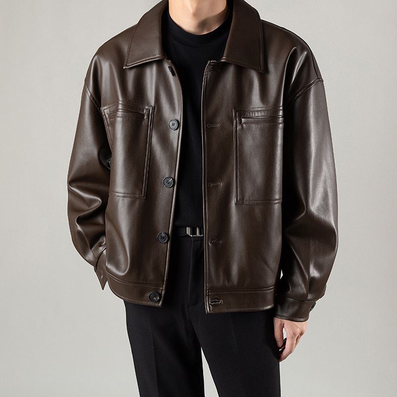 Vincent Dark Brown Leather Jacket
