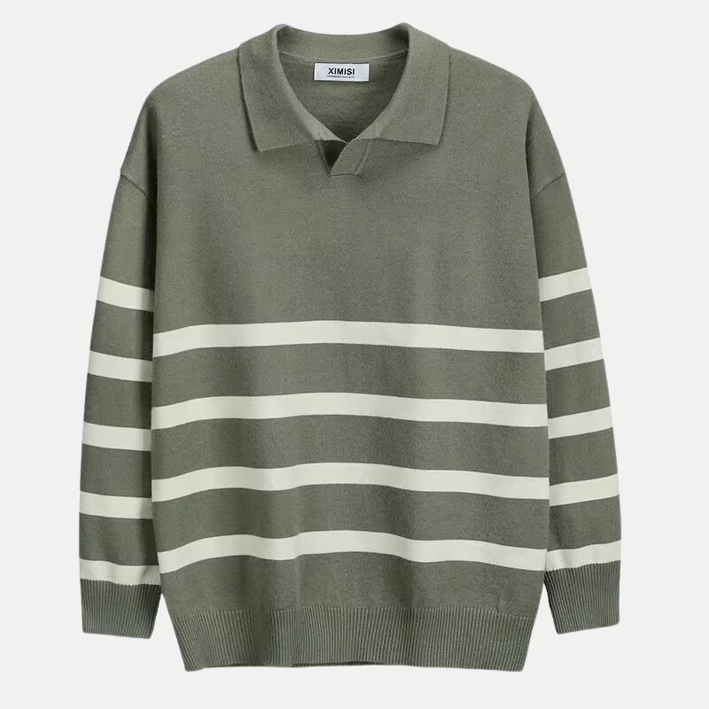 Vittori Striped Polo Sweater