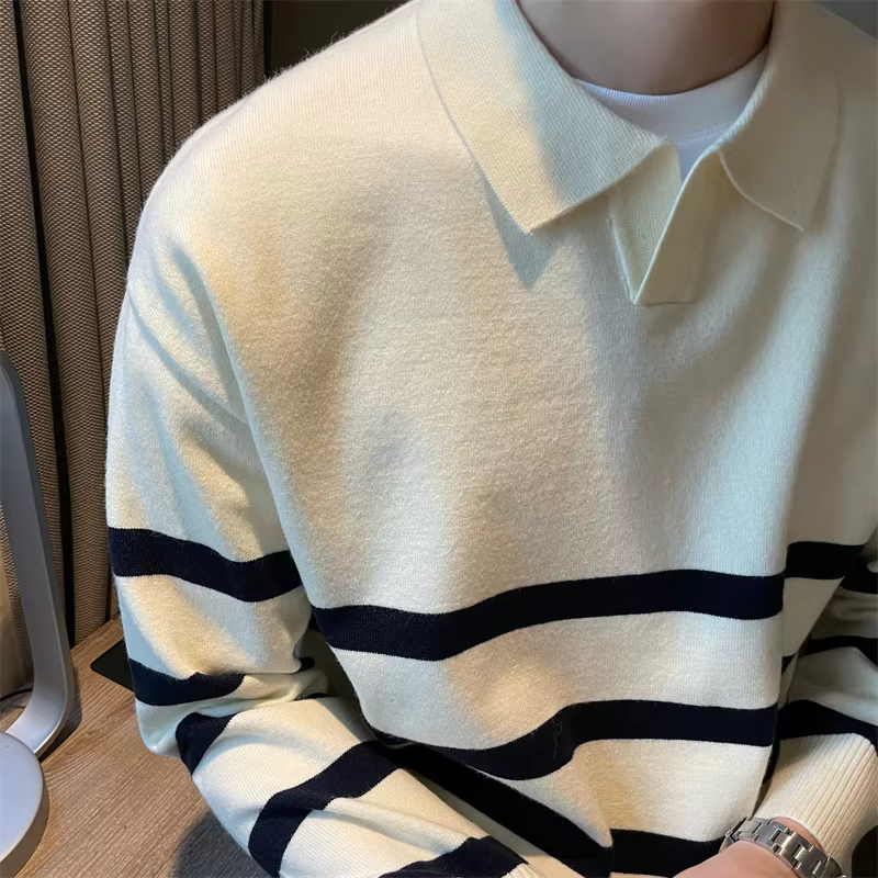 Vittori Striped Polo Sweater