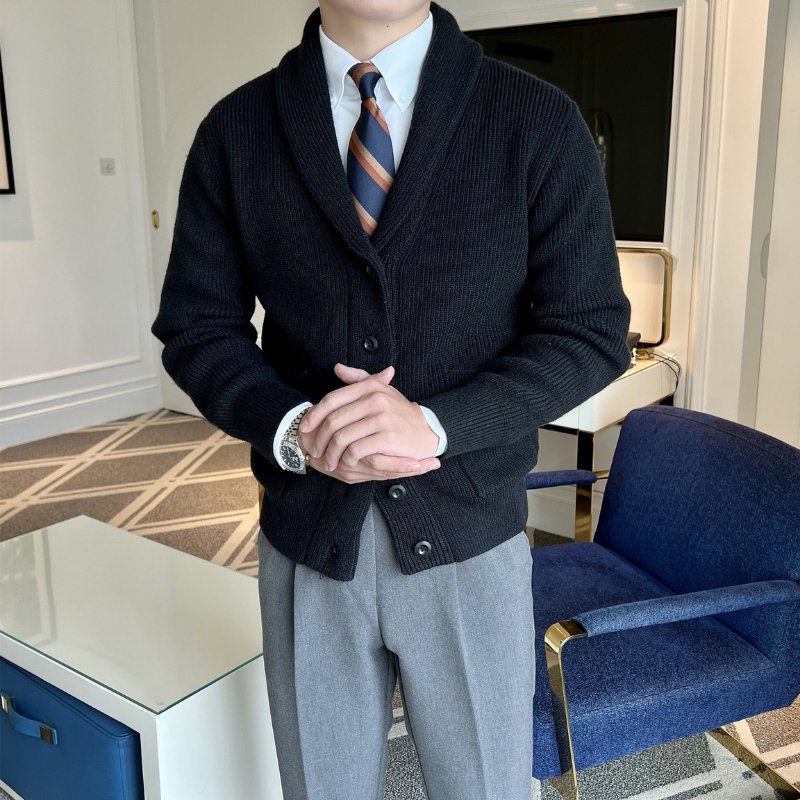 Moreno Striped Knit Cardigan