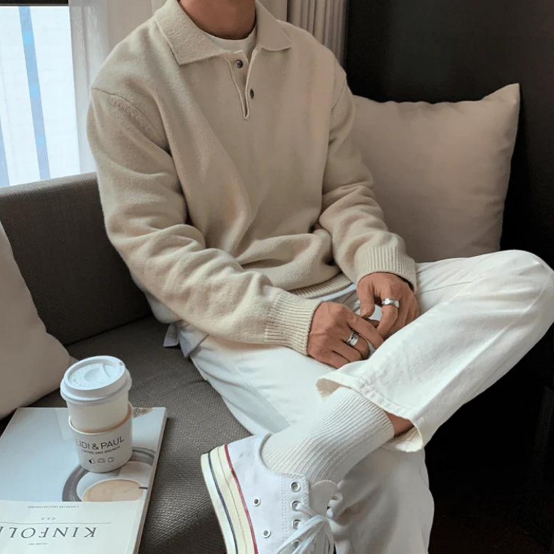 Knit Classic Polo Sweater
