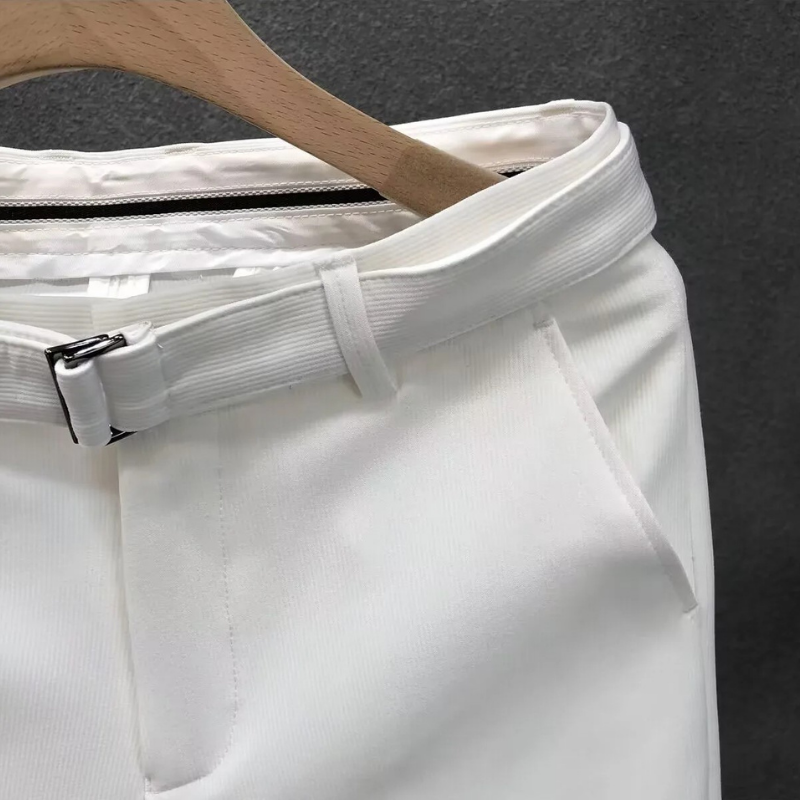 Belted Cotton Shorts