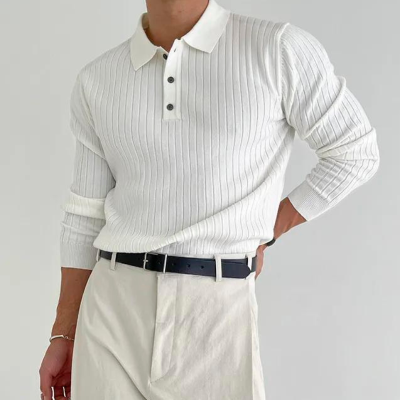 Alexandro Striped Polo Sweater