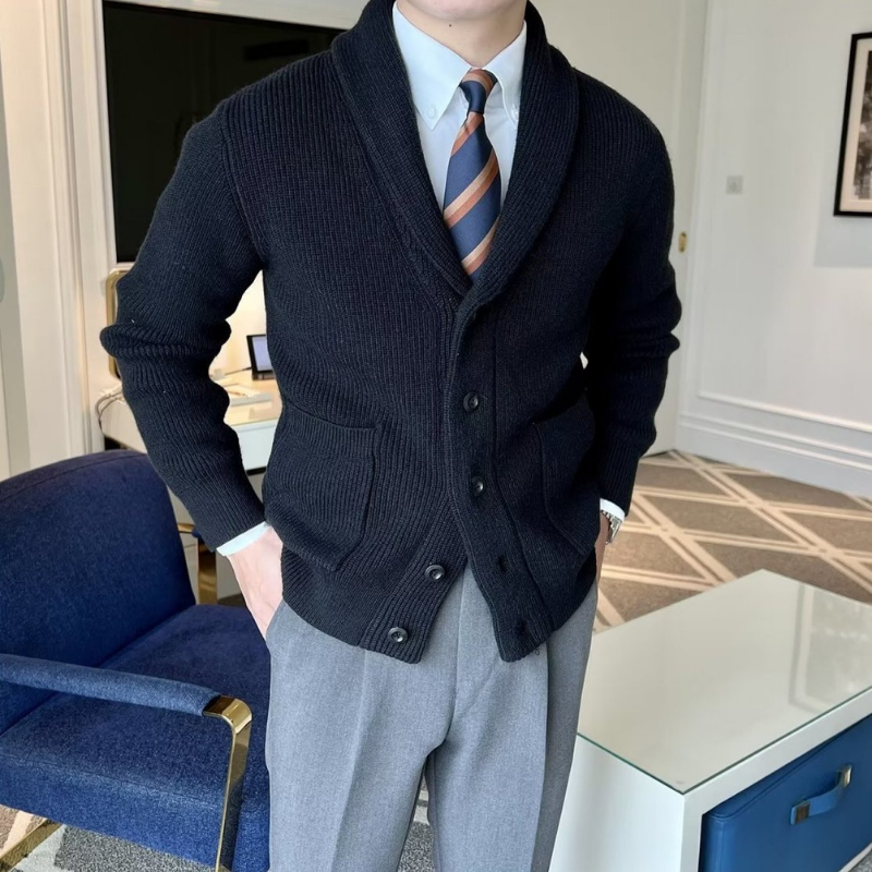 Moreno Striped Knit Cardigan