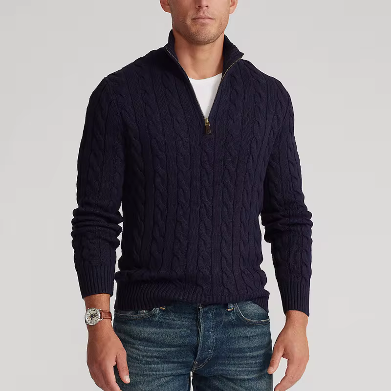 Marco Cable Knit Cotton Sweater