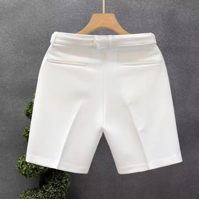 Belted Cotton Shorts