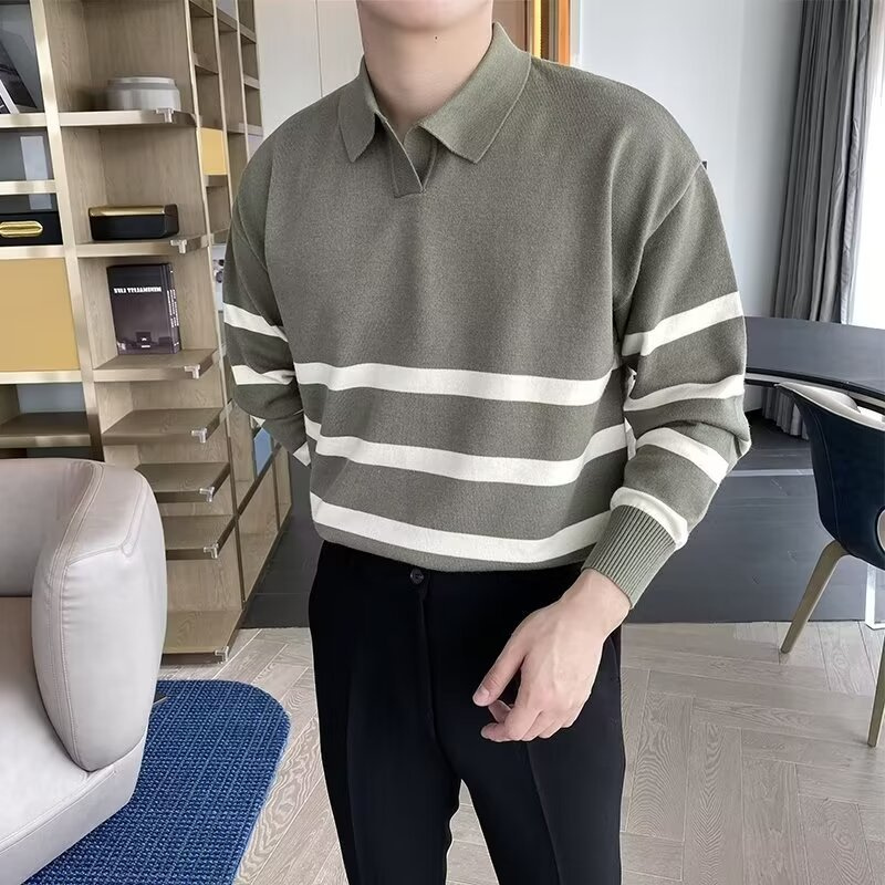 Vittori Striped Polo Sweater