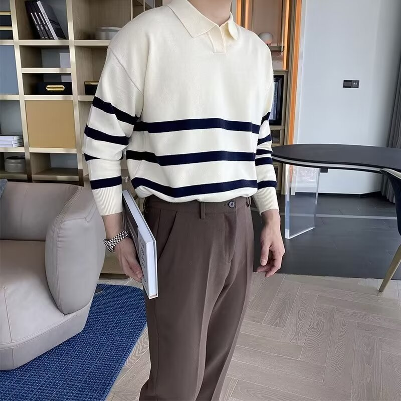 Vittori Striped Polo Sweater