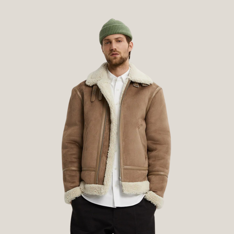 Cashmere Blend Suede Thick Jacket